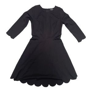 Cumulonimbus Clouds Black Skater Dress- Small